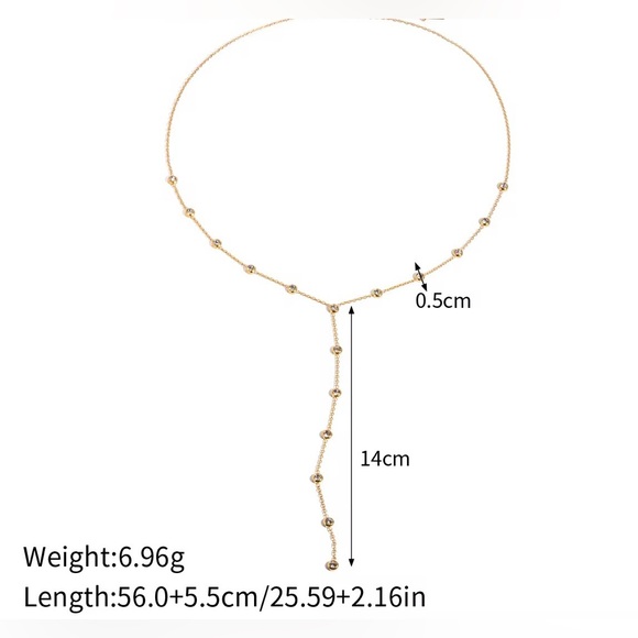 Elegant 18 K Gold Plated Stainless Steel zirconia Necklace - Picture 4 of 4